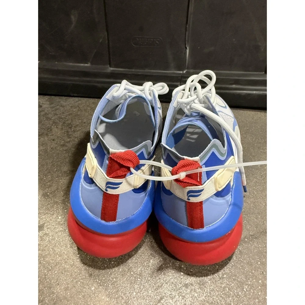 Fabletics Westlake Running Shoes Lace Up Athletic Sneakers Red White Blue Sz 6.5
